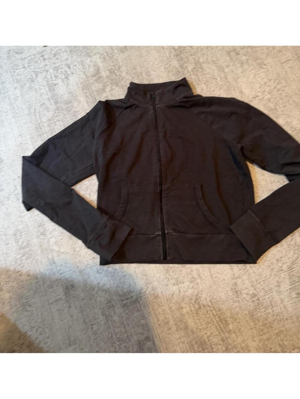 SKIMS Outdoor Track Zip Jacket Ash Faded Black XL - Picture 3 of 6